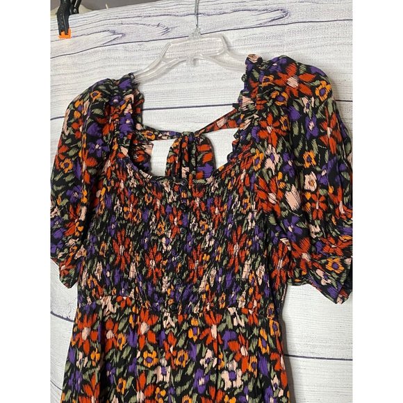 Women's Beach Lunch lounge multi-color‎ short sleeve tie back dress size XS - Picture 4 of 4